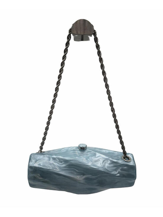 Cult Gaia Handbags - Cult Gaia Juliet Acrylic Shoulder Bag Hydrangea Blue